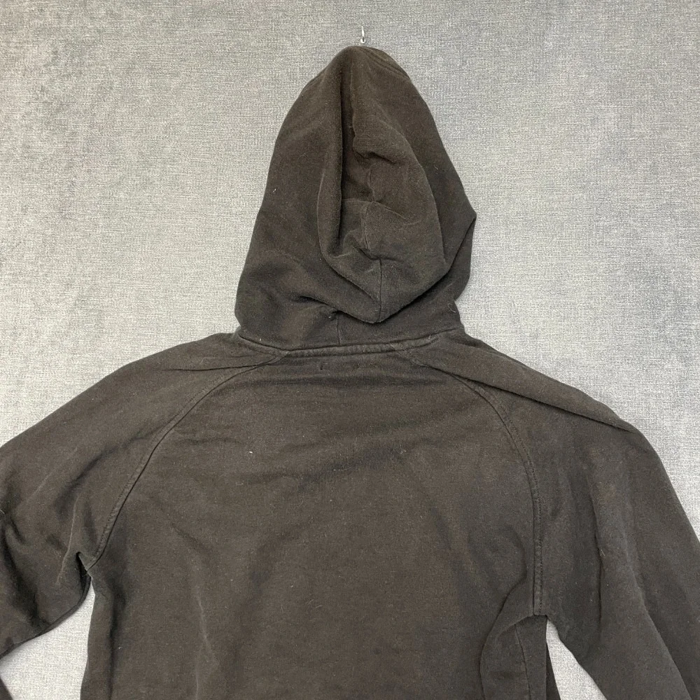 True Religion Hoodie Mens M Black Fleece Lined Buddha Graphic Pullover Cozy